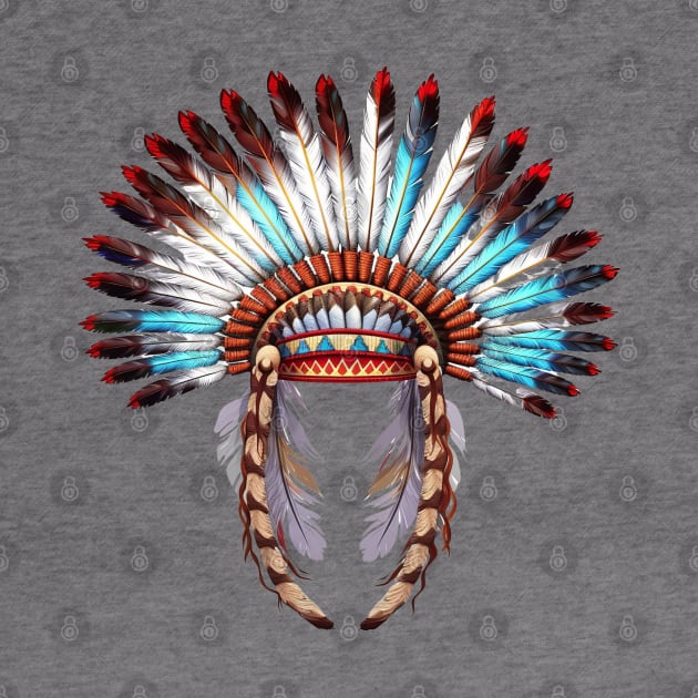 Native American Feather Headdress #3 by Chromatic Fusion Studio